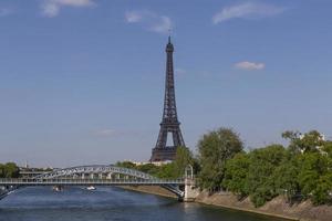 sight of Pont Rouelle and Eiffel Tower in Paris photo