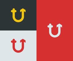 Gender symbol concept. Creative letter U logo vector template. Modern and futuristic concept.