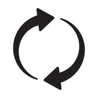 Black circle arrows graphic for website isolated. vector