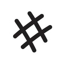 Simple hash tag icon element isolated vector illustration.