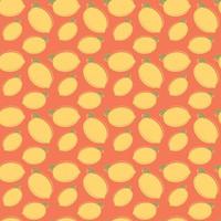 Seamless hand drawn lemon pattern. vector