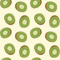Kiwi slice ornament pattern. vector