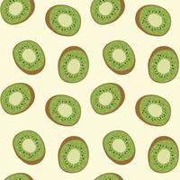 Kiwi slice ornament pattern. vector