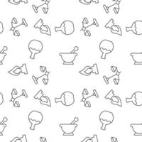 Seamless vector repeating pattern of fire, mortar and pestle, scales, laboratory bulb. It can be used for web sites, apps, clothes, covers, banners etc