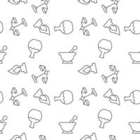 Seamless vector repeating pattern of fire, mortar and pestle, scales, laboratory bulb. It can be used for web sites, apps, clothes, covers, banners etc