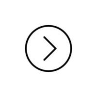 Arrow Right Isolated Line Icon. Editable stroke. Vector image that can be used in apps, adverts, shops, stores, banners