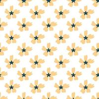 Vector seamless pattern of beige flower on white background. Suitable for web sites, textile, fabric, wallpapers