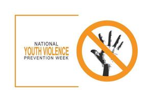 National Youth Violence Prevention Week background. vector