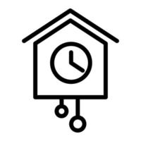 Cuckoo clock house icon vector
