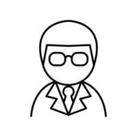 Scientist line icon vector