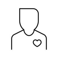 volunteer line icon vector