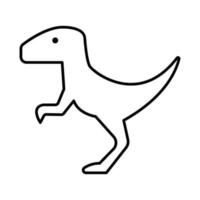 Velociraptor line icon vector