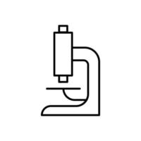 Microscope line icon vector