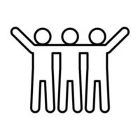 Volunteer line icon vector