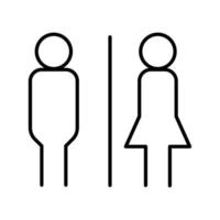 Toilet line icon vector