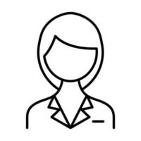 Flight attendant icon vector