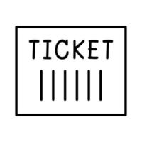 ticket line icon vector