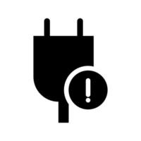 Plugin warning icon vector