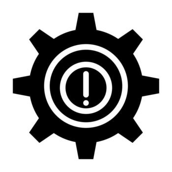 Setting warning icon vector