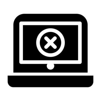 Computer error icon vector