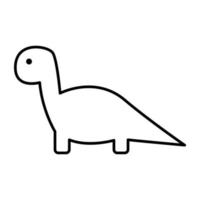 brachiosaurus line icon vector