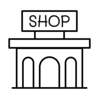 shop line icon vector