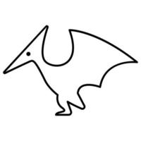 pteranodon línea icono vector