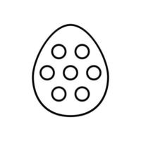 Dinosaur egg line icon vector