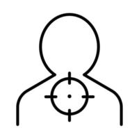 Assassin line icon vector