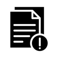 File warning icon vector