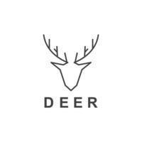 Deer Head Simple Logo Vector Illustration