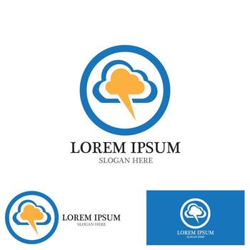 Cloud Techno Logo Vector Template