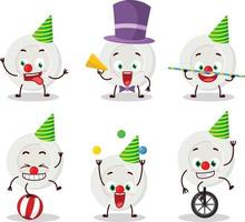 Cartoon character of plate angry expression with various circus shows vector