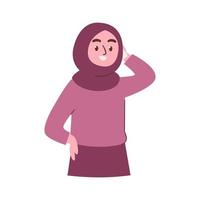 Happy muslim Woman vector