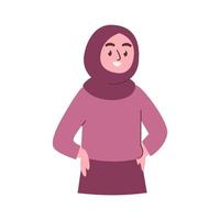 Happy muslim Woman vector