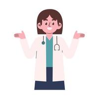 Woman doctor profession vector