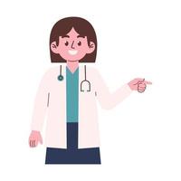 Woman doctor profession vector