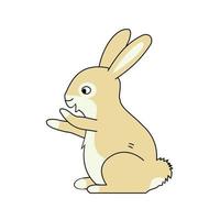 Brown bunny cartoon illustration in vector eps10 format. Cartoon rabbit suitable for use in story book illustrations, fairy tale books, and designs for children