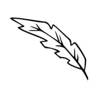 feather icon over white background, line style, vector illustration design. Feather pen illustration in outline style. Suitable for old designs, bulletin boards, magazine