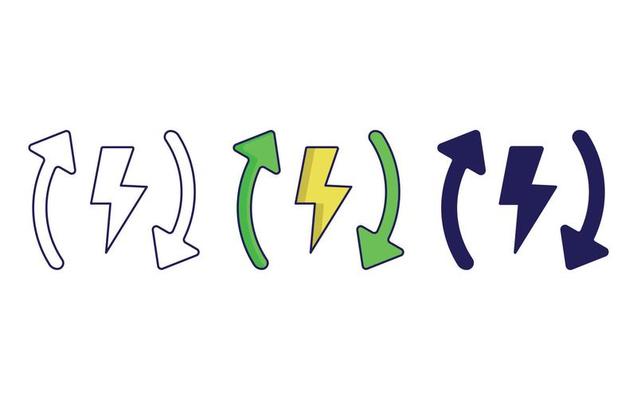 Recycle charge vector icon