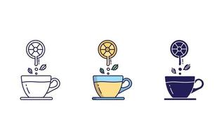 lemon tea vector icon