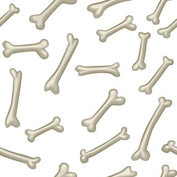 Seamless pattern with bones, Halloween background. vector