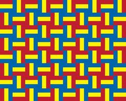 Seamless pattern with rectangle shape, primary colors, red, blue, yellow. Vector illustration.