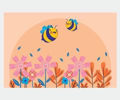 Bee Animal Background Illustration vector