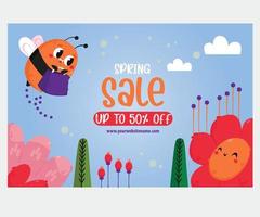 Spring Sale Banner Template vector