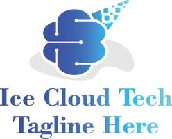 hielo crema nube vector logo modelo
