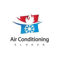 logotipo de aire acondicionado, concepto de logotipo hvac vector