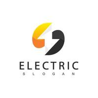 eléctrico logo energía icono vector