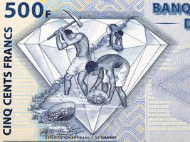 Diamond exploitation from Congolese franc photo