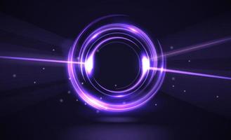 Purple glowing portal. Vector graphics of interdimensional movement. Vector illustration